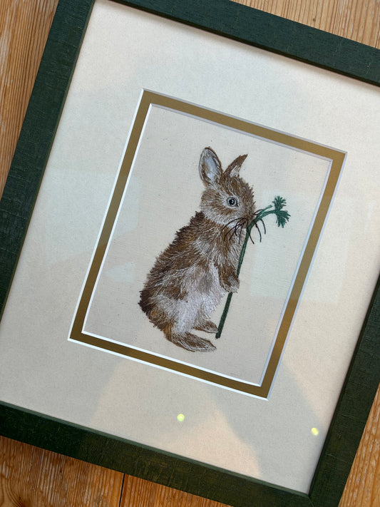 SOLD - Little Bunny Original Embroidery