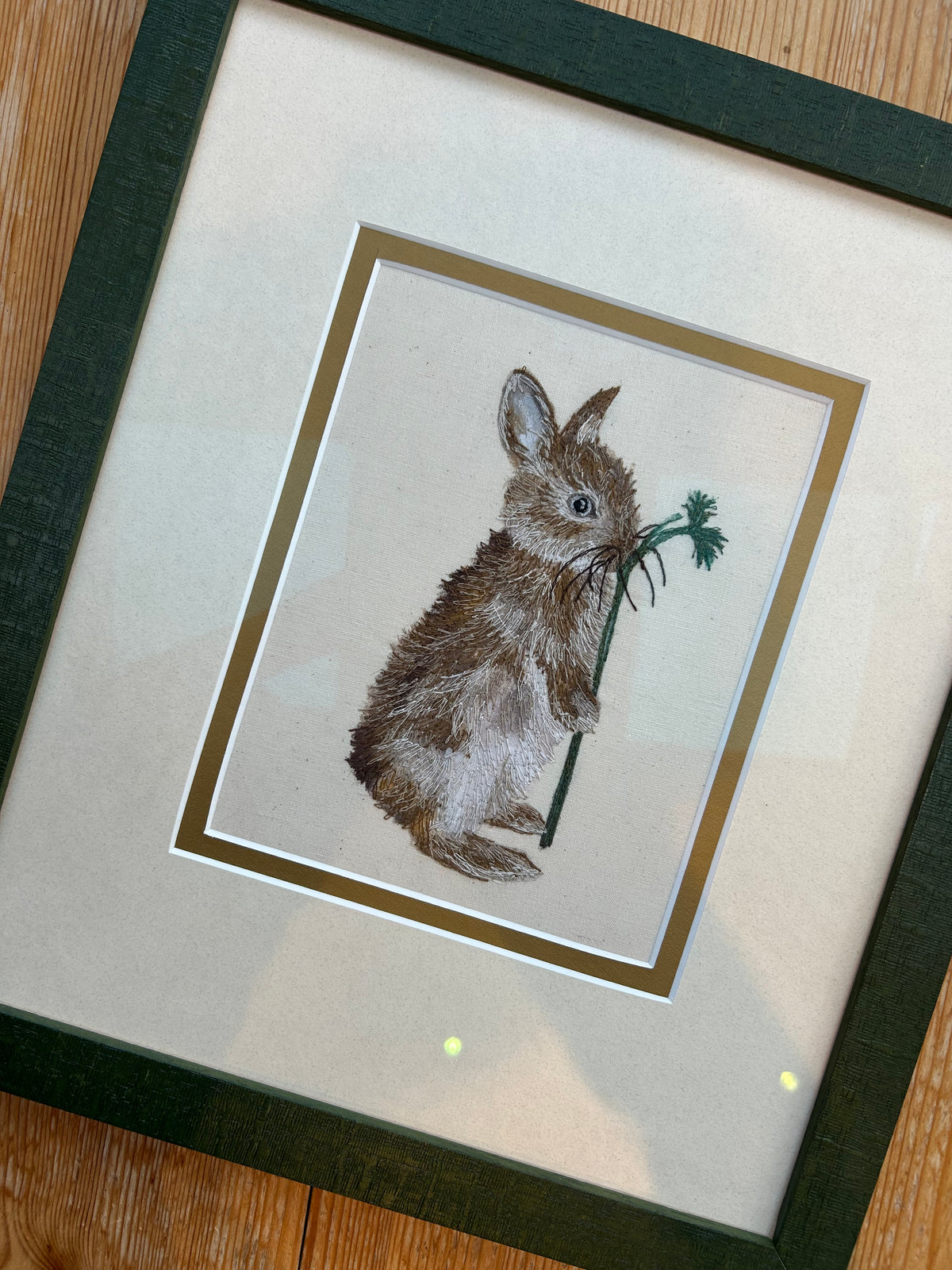 SOLD - Little Bunny Original Embroidery