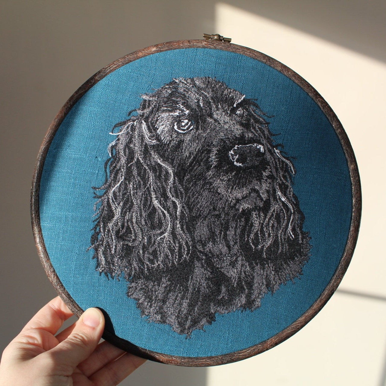 9" Hoop (Large) Pet Portrait £145- Commission Enquiry