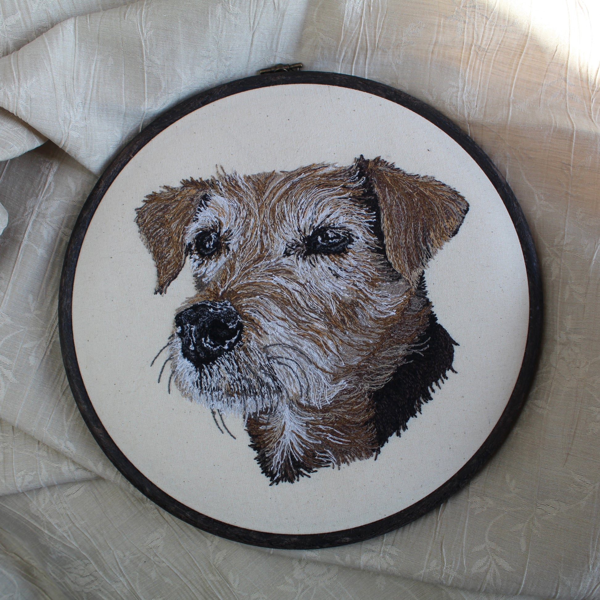 9" Hoop (Large) Pet Portrait £145- Commission Enquiry
